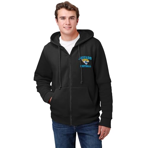 FOCO Jacksonville Jaguars NFL Mens Wordmark Long Sleeve Hooded Shirt - M