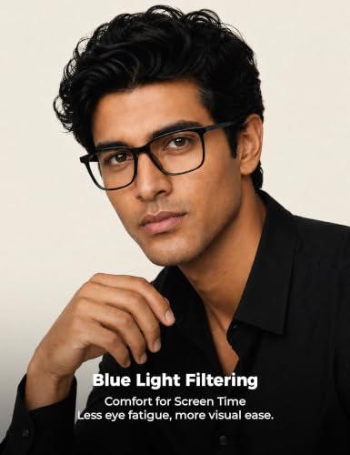 Image of TIJN Sleep Glasses for 99.9% TR90 Blue Green Light Blocking Dual AR Coatings Red Lens for Computer Gaming Reduce Eyestrain