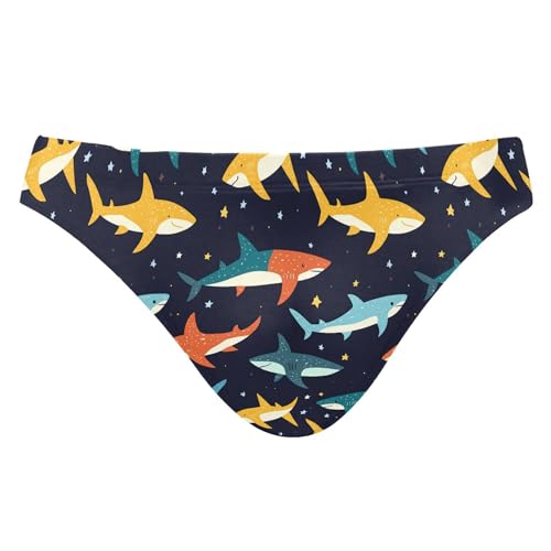 Cute Shark Swim Briefs for Men Bikini Swimwear Boys Short XXL B0404971