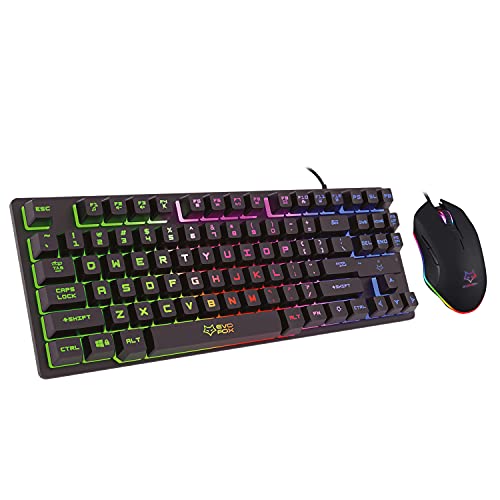 Image of EvoFox X-Team Fireblade TKL Gaming Keyboard and Spirit Gaming Mouse with EvoFox Falcon X85 Multifunctional Gaming Mouse Pad /Desk Pad Combo