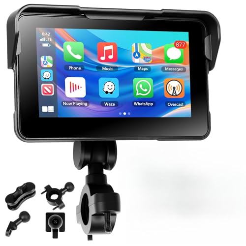Android Auto para Moto inalámbrico con pantalla táctil GPS de 5 pulgadas y Bluetooth
