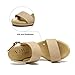 VJH confort Women's Wedge Sandals Buckle Straps Cork Platform Comfort Slingback Dress Open Toe Sandals (sand,8)