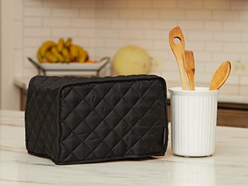 Covermates Keepsakes – Toaster Cover – Dust Protection - Stain Resistant - Washable – Appliance Cover-Black #TOP2