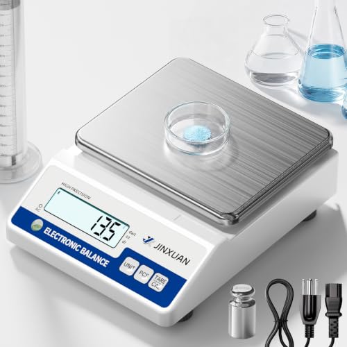 Image of Lab Scale 0.01g Accuracy 2000g Digital Analytical Balance with Backlit LCD 500g Weight Precision Scale Gram Scale Chemistry Scale for Weighing Gold Silver Jewelry Science g /kg /ct /oz /lb /dr /DWT
