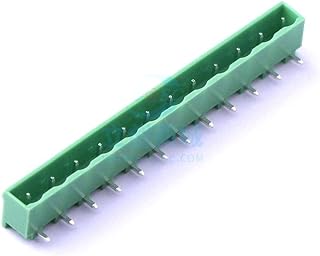 2 Pcs 7.62mm -Rows: 1 Pins per Row: 12 Curved pin Plug-in terminals P=7.62mm Board end/Socket-Closed 7.62mm KF2EDGRC-7.62-12P