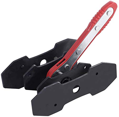 Brake Caliper Press Tool, 360 Degree Swing Ratchet Expander Wrench Car Wheel Piston Spreader with Extra 2PCS Large Plates for Single Twin Quad Sextuplet Piston Disc Brake Caliper, with 2 Hooks