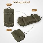 PETAC GEAR 3 PCS Tactical Modular Packing Cubes, Large Capacity Mesh Storage Bag,Outdoor Travel Organize Storage Pouches Bags., Ranger Green, Large, Quick Dry Mesh