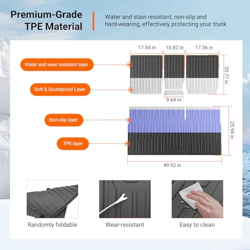 powoq Cargo Mat & Backrest Mats Compatible with 2025 2026 Ford Expedition by powoq - Used condition - Image 5