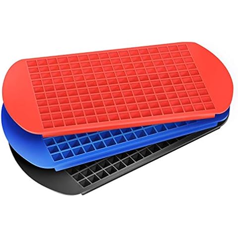 YD YD XINHUA 160 Grids Ice Cube Trays Mini Tiny Silicone Ice Cube Trays and Candy Grids Small Ice Maker Tiny Ice Cube Trays Chocolate Mold Mould Maker Molds for Kitchen Bar Party Drinks (3-Pack) Cover