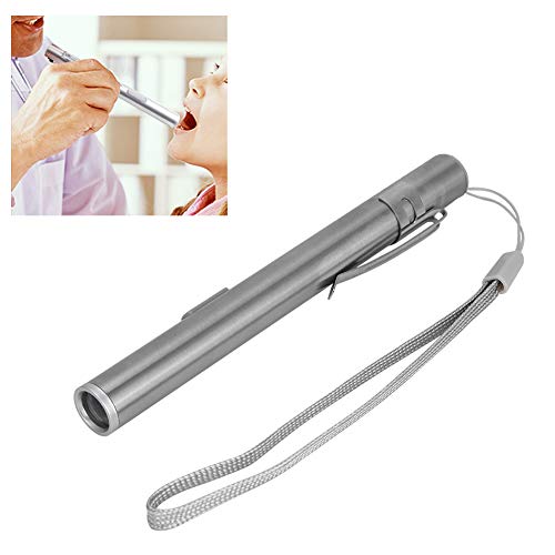 Pupil Light, Fall-resistant Diagnostic Pen Light, Stainless Steel Mini for Detection of Ears Detection of Nose Detection of Throat Detection of Eyes