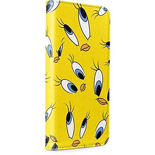 Skinit Folio Phone Case Compatible With Samsung Galaxy S20 Plus - Officially Licensed Warner Bros Tweety Bird Super Sized Pattern Design - Faux-Leather Wallet Cover Compatible With Samsung Galaxy S20+ #TOP1