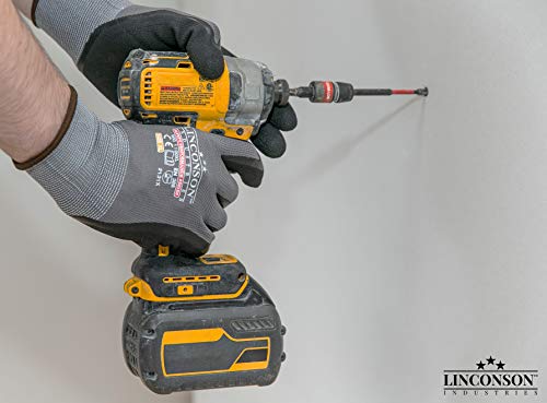 Linconson 12 Pack Safety Performance Series Construction Mechanics Work Gloves (Xl (Pack Of 12), Grey) #TOP5