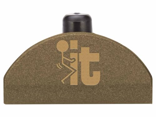 NDZ Performance Grip Plug for Glock Gen 4-5 – Heavyweight Brass – Fits G17 G19 G22 G23 G31 G34 G45 G47 – Cerakote Burnt Bronze Finish, F It Stickman – Made in USA
