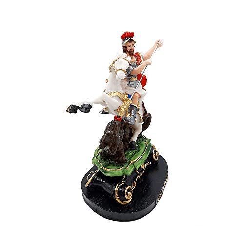Imagem De São Jorge Escultura Em Resina De 20cm Estatua Ogum