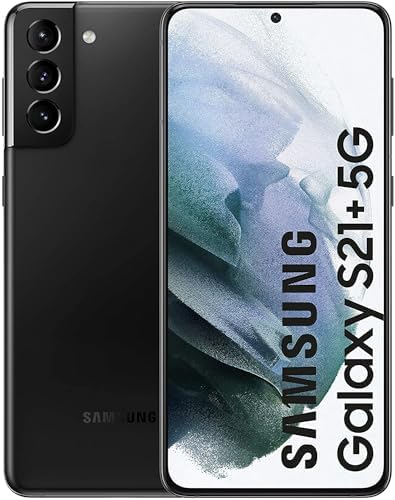 Samsung Galaxy S21+ Plus 5G (128GB) 6.7" Dynamic AMOLED 2X Display, 64MP Triple Camera, Unlocked (w/ 45W Fast Charging Adapter) - Phantom Black (Renewed)