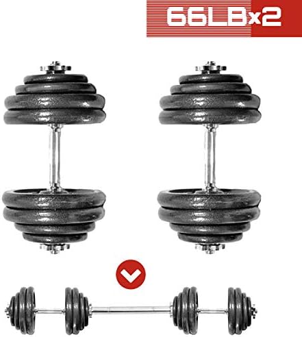 shanchar Adjustable Weights Dumbbells Set，Free Weights Dumbbells Set for Men (110)