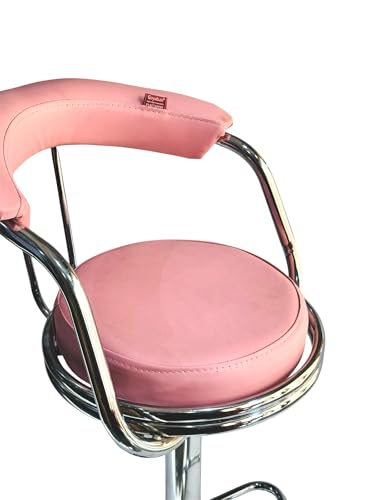 Image of GOYALSON Classic Height Adjustable and Revolving Bar Stool Kitchen Chair (3, Pink)