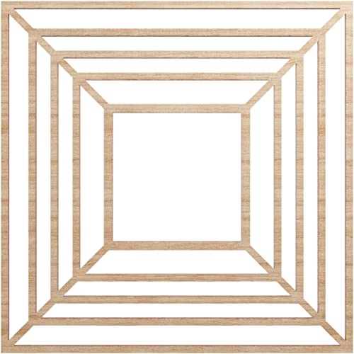 Ekena Millwork 18"OD x 6 5/8"ID x 3/8"T Raven Wood Fretwork Pierced Ceiling Medallion, Alder