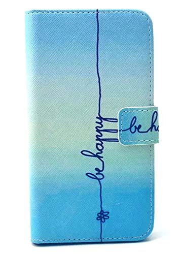 Newshine S6 Case, Galaxy S6 Wallet Case, Pu Leather Wallet Stand Protector Flip Case Cover Built-In Card Slots For Samsung Galaxy S6 - Be Happy #TOP24