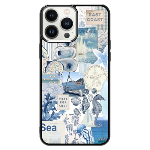 qizjio Coastal Phone Case Shockproof Protective Ocean Phone Cases for iPhone 13 Pro Max