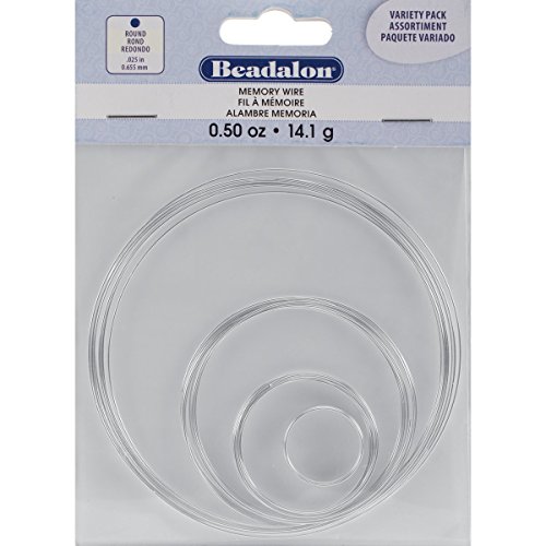 Memory Wire Combo Pack .62mm .5oz-Silver-Plated - 15 Coils