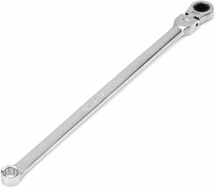 TEKTON 5/16 Inch Long Fixed/Flex Head 12-Point Ratcheting Box End Wrench | WRB35308