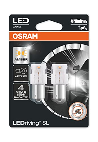 Image of OSRAM LEDriving SL, ≜ PY21W, Amber, LED signal lamps, Off-road only, non ECE, Double Blister