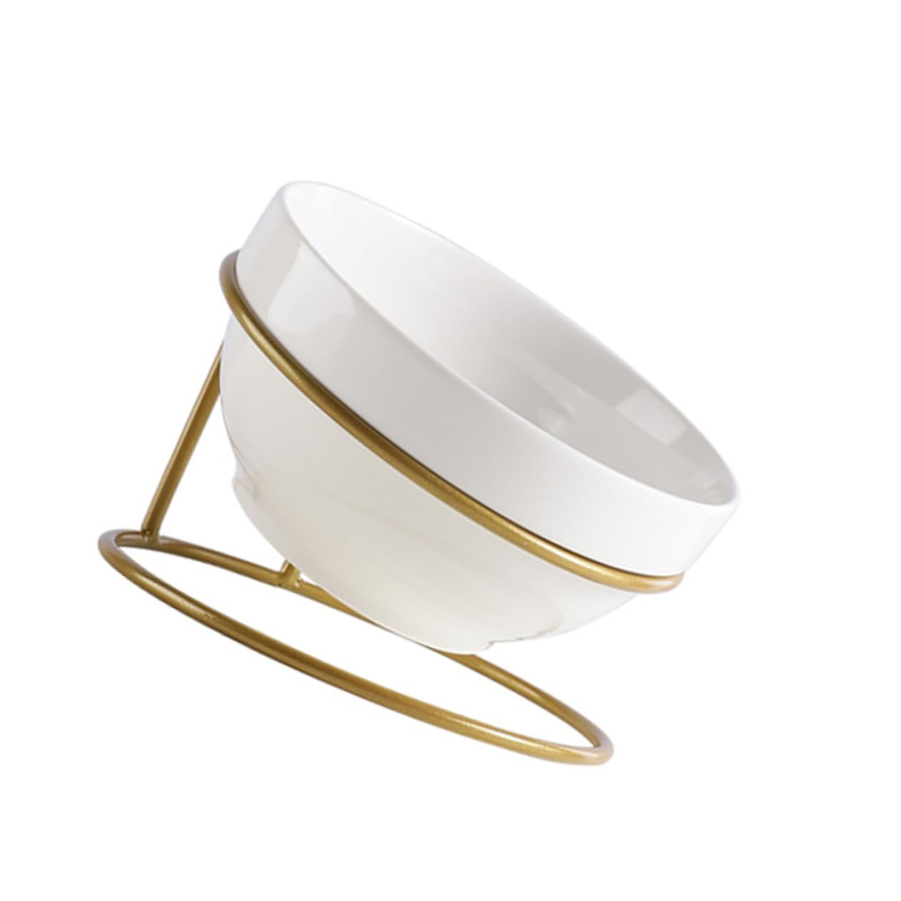 Mikikit 1pc Pet Feeding Bowl for Cats and Dogs Durable Ceramic Pet Food Container with Stand Comfortable Dining Experience Styles