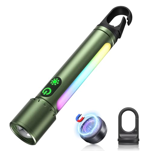 Abosi Linterna LED recargable, 500000 lúmenes, 9 modos, linterna LED extremadamente brillante XHP90.2 con zoom y IPX7, resistente al agua, linternas fuertes para camping, senderismo, emergencias