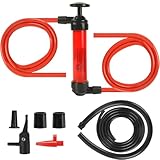 Calvana 2nd Generation Fuel Transfer Pump Kit - Versatile Pump for Gas, Oil, RV Antifreeze, and More - Manual Hand Pump for Automotive, Lawn Mowers, Fish Tanks, and Transmission Fluid