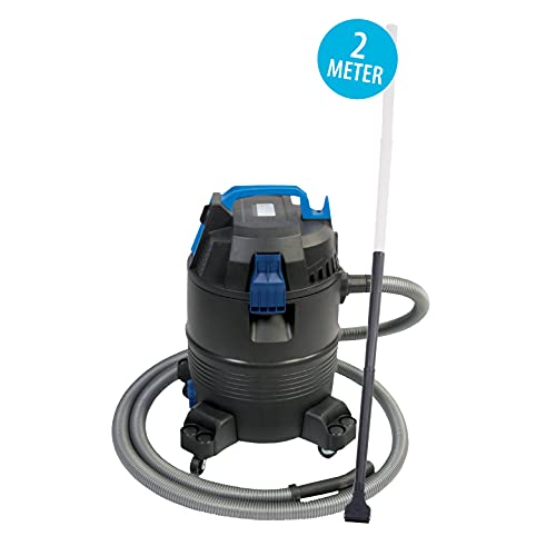 AquaForte Nass-/Trockensauger - 1400 w - Kunststoffbehälter - 35 l - 4 m Schlauch - Teich- und Poolreinigung, Schwarz