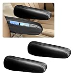 Figpade 2PCS Car Armrest Cover,Leather Arm Rest Cover for Car with Side Pockets for Avoiding Scratches and Scuffs,Upgraded Cars Arm Rest Covers Pad as Cars Storage for Most Vehicles