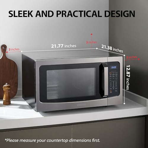 image for Toshiba Air Fryer Combo 4-in-1 Countertop Microwave Oven, Smart Sensor