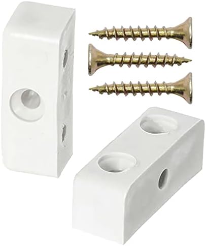 50 x White Modesty Blocks + 150 Screws (4.0 x 25mm) - Furniture ...