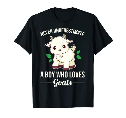 Nunca subestimes a un niño que ama a las cabras Camiseta