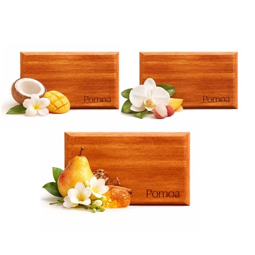 Car Air Freshener - Wood Air Freshener Refill - INCLUDED Premium Leather Clips - Car Odor Eliminator for Visor Clip - Long Lasting Scent - Vehicle Scent Diffuser for Cabin, Truck & SUVs - Pack of 3