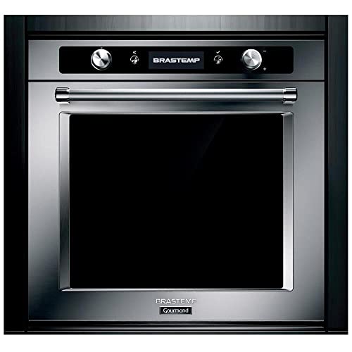 Forno de embutir elétrico Brastemp Gourmand 73 litros inox com função convecção e meat control - BOC60BR 220V