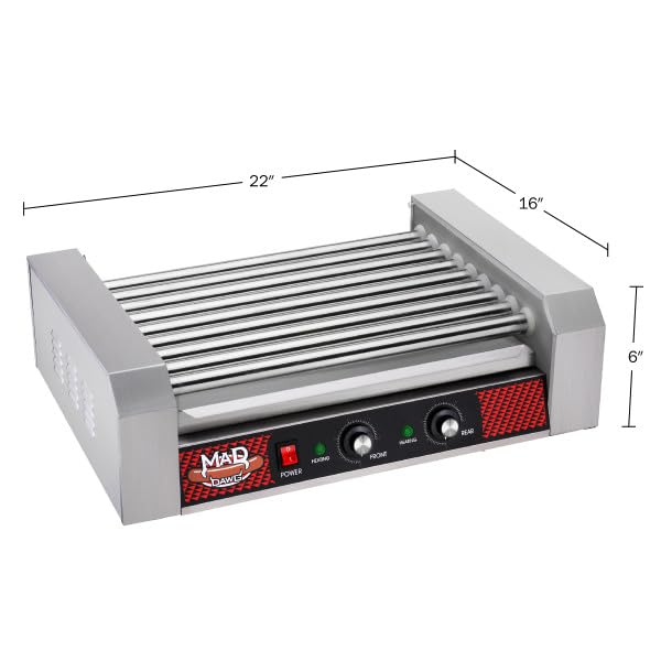 Great Northern Popcorn Hot Dog Roller Machine - Stainless-Steel Cooker with 9 Rollers - Cooks 24 Hot Dogs - Concession Stand Supplies by Great Northern Popcorn Company - Image 4