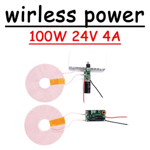 Cargador de carga inalámbrica de 100W y 4A con receptor transmisor integrado 2
