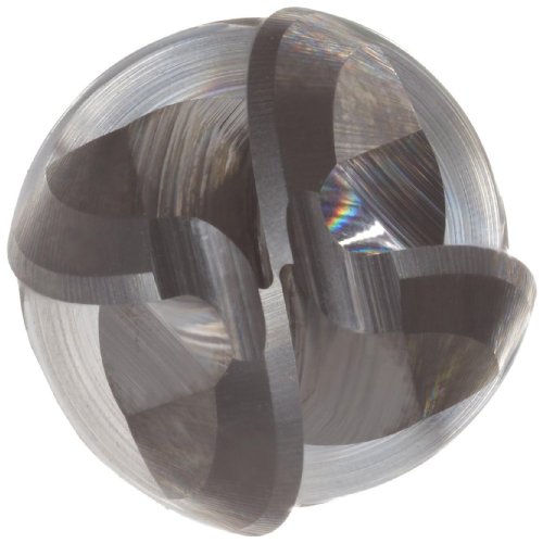 Image of N60715 Carbide Square Nose End Mill, Weldon Shank, AlTiN Finish, Roughing and Finishing Cutting, 30-Degree Helix, 4-Flute, 2.5 inch OAL, 0.219 inch Cut Diameter, 0.250 inch Shank Diameter