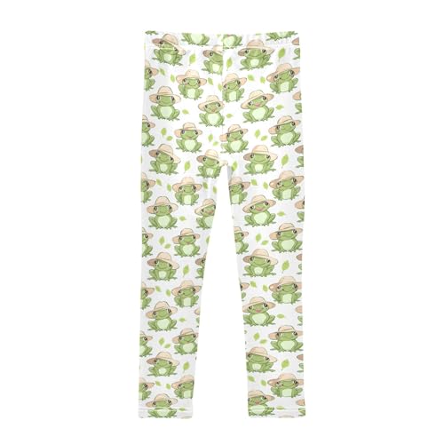 Cute Frog Seamless Girls Leggings Kids Yoga Pants Athletic Tights Pants 4-10 Years2
