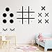 Magnetic Tic Tac Toe Wall-Mount Game,Game Room Decor,Modern Wall Decals for Kids Room,Classroom&Offices,Best Gift for Family, Friends (Black)