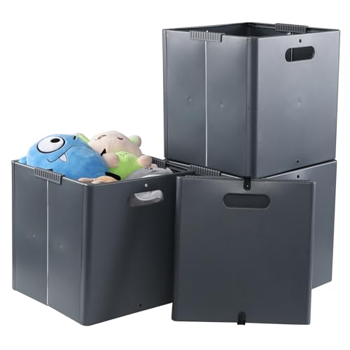 Snapklik.com : Pekky 4 Pack Plastic Foldable Storage Cubes