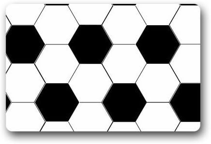 SENL Soccer Ball Texture Custom Non Slip Machine Washable Decor Bathroom Mats Doormat (23.6X15.7) by SENL Doormats