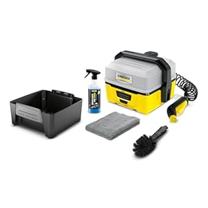 Kärcher Druckreiniger OC 3 Bike Box, Niederdruck, Fördermenge: 2 l/h, Gewicht: 2,  kg, 4 l-Tank, Spiralschlauch: 2,  m, Flachstrahldüse, Universalbürste, Reinigungsmittel, Mikrofasertuch, Zubehörbox