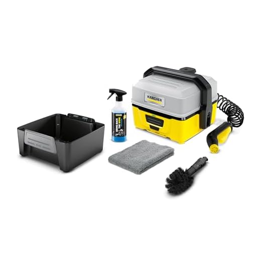 Kärcher portabel lågtryckstvätt OC 3 Cykellåda (vattentanksvolym: 4 l, litiumjonbatteri, avtagbar vattentank, skonsamt lågtryck, universalborste, cykelrengöringsmedel, mikrofiberduk)