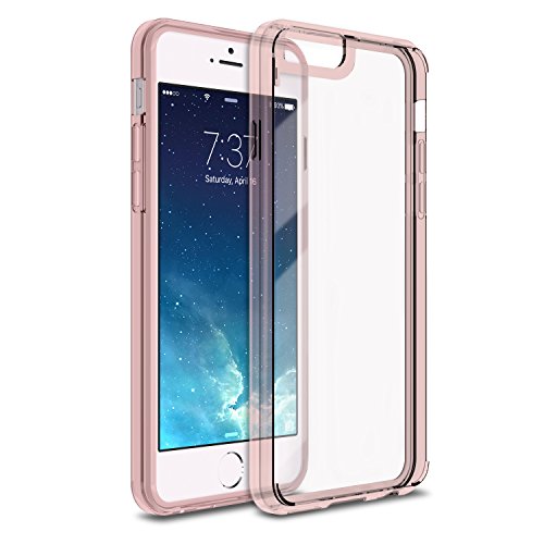 MXX iPhone 6S Case, iPhone 6 Case, Hybrid Bumper Case with Ultra Clear Hard Back Panel Cover and Integrated Shock-Absorbing Design for iPhone 6 and iPhone 6s - 4.7-Inch - Rose Gold
