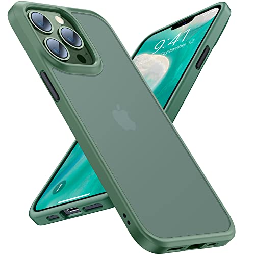 TORRAS Shockproof Compatible for iPhone 13 Pro Case,Grass Green