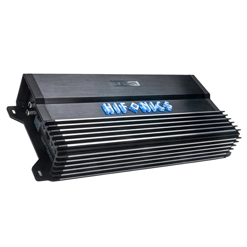Hifonics A1500.1D Alpha 1500 Watt Monoblock Car Audio Amplifier, 1 Ohm Stable Super D-Class Amp with Bass Remote, MOSFET Power Supply