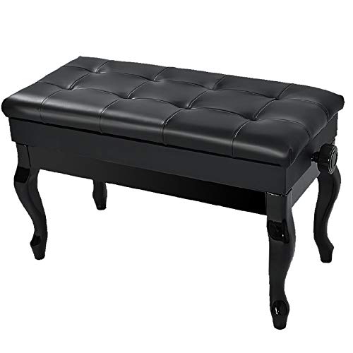 SaiLiN Tabouret de Piano, Tabouret de Coiffeuse Duet Banc de Piano Pieds incurvés réglables en Hauteur Chaise de Piano avec Compartiment de Rangement et Rembourrage en PU, pour 2 Personnes assises - Les Beatles, Paul McCartney, John Lennon, RIngo Starr, George Harrison SaiLiN Tabouret de Piano, Tabouret de Coiffeuse Duet Banc de Piano Pieds incurvés réglables en Hauteur Chaise de Piano avec Compartiment de Rangement et Rembourrage en PU, pour 2 Personnes assises